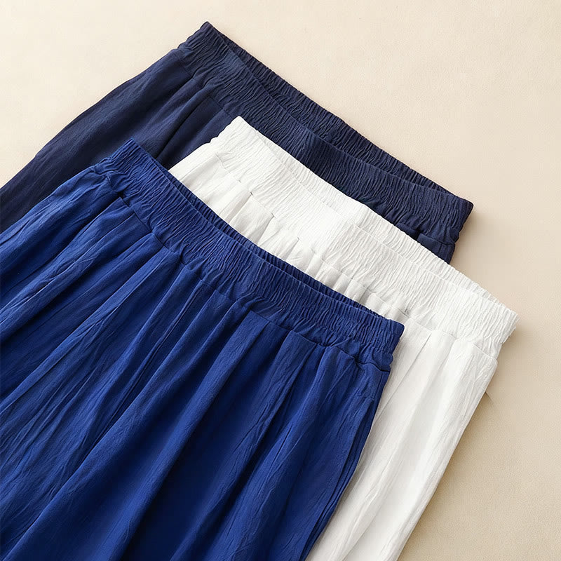 Buddha Stones Commute Damen-Haremshose mit elastischem Bund, Baumwolle, Länge 7-8, mit Taschen - image 14