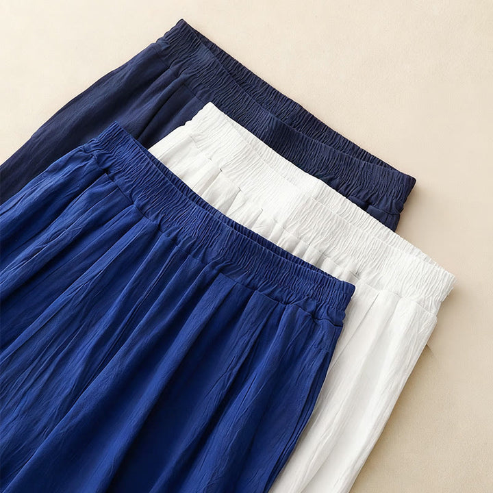 Buddha Stones Commute Damen-Haremshose mit elastischem Bund, Baumwolle, Länge 7-8, mit Taschen - image 14