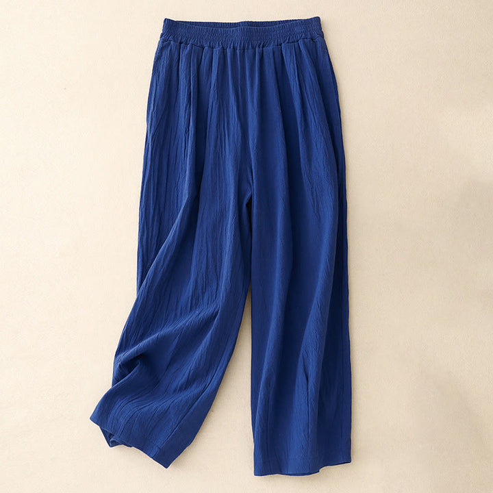 Buddha Stones Commute Damen-Haremshose mit elastischem Bund, Baumwolle, Länge 7-8, mit Taschen - image 4