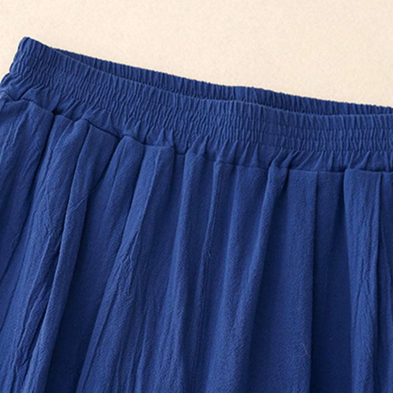 Buddha Stones Commute Damen-Haremshose mit elastischem Bund, Baumwolle, Länge 7-8, mit Taschen - image 5