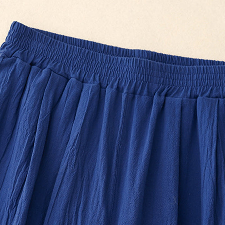 Buddha Stones Commute Damen-Haremshose mit elastischem Bund, Baumwolle, Länge 7-8, mit Taschen - image 5