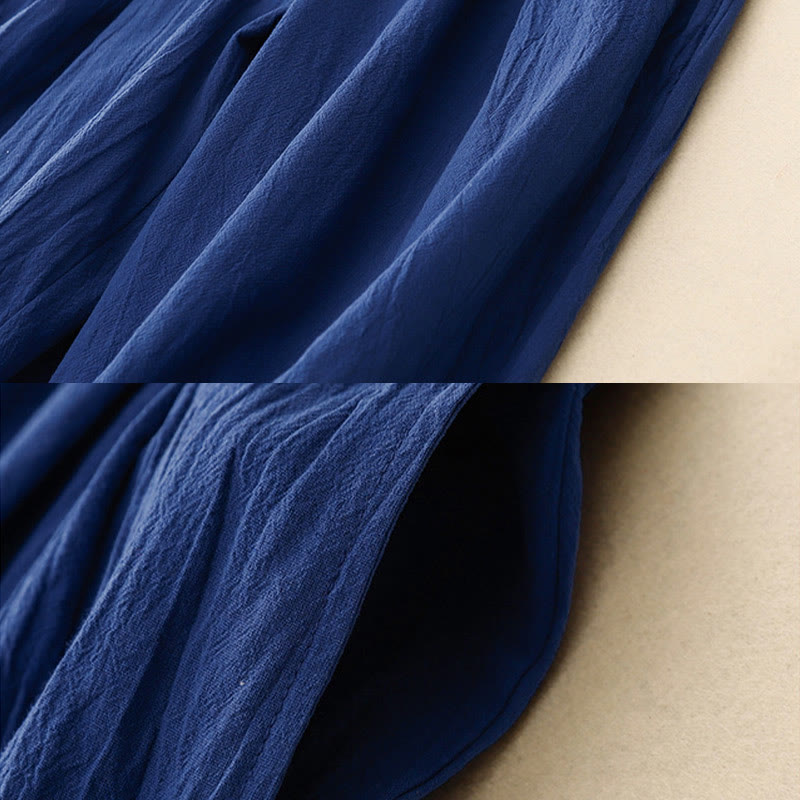 Buddha Stones Commute Damen-Haremshose mit elastischem Bund, Baumwolle, Länge 7-8, mit Taschen - image 8