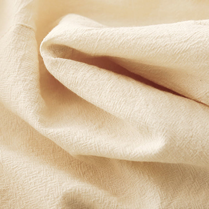 Buddha Stones Herbst Einfarbige Patchwork-Hose mit schlichtem Design, weites Bein und Taschen für Damen - image 4