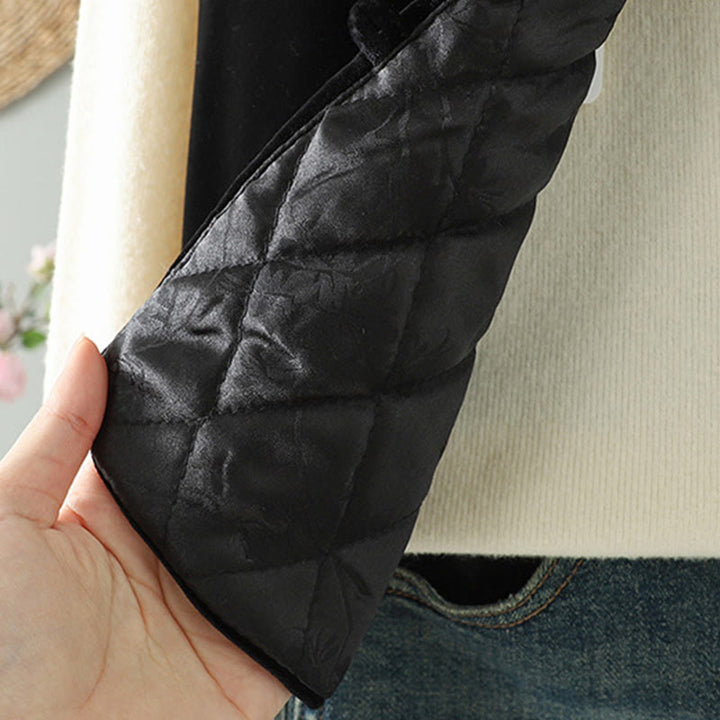 Ärmellose Damenweste mit Buddha Stones und weißem Blumenstickmuster - image 5