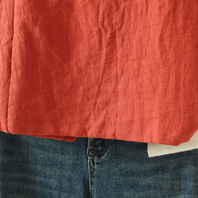 Ärmellose Damenweste mit Buddha Stones Blumenmuster, V-Ausschnitt und Froschknopfverschluss - image 11