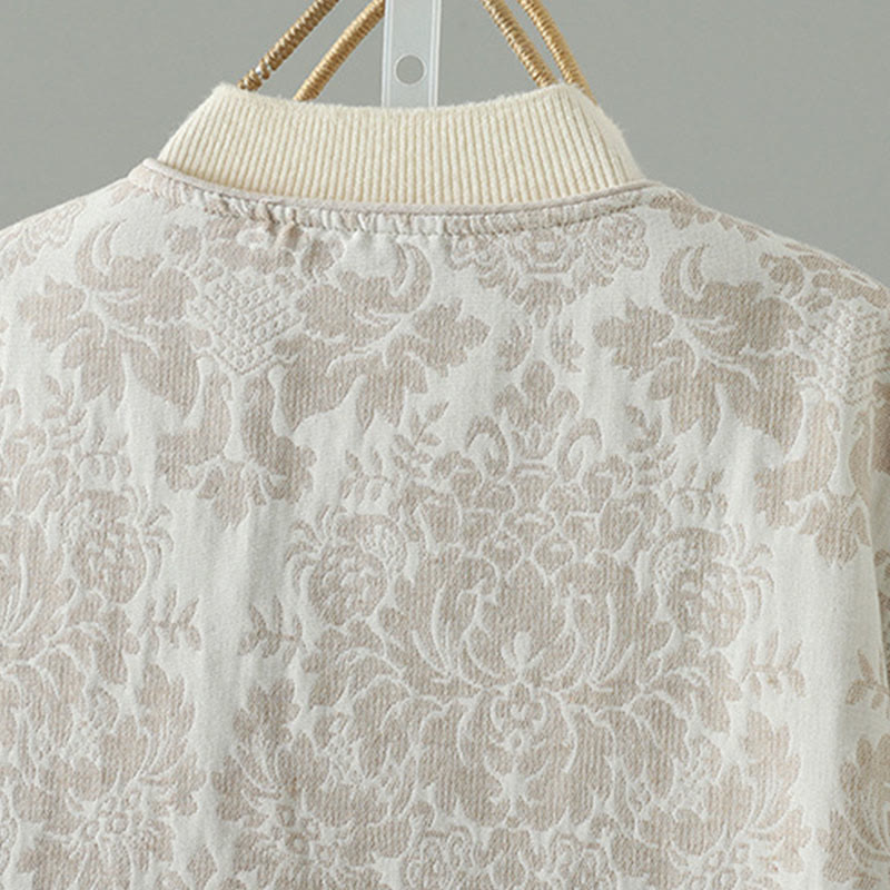 Buddha Stones Damen-Thermojacke mit Pfingstrosenmuster, Froschknopfverschluss, langen Ärmeln und Taschen - image 14