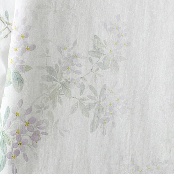 Buddha Stones Damen-Thermojacke mit lila Blütenblättern, Froschknopfverschluss und langen Ärmeln - image 8