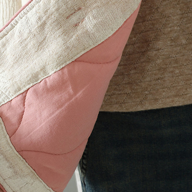 Buddha Stones Damen-Thermojacke in Beige mit Froschknopfleiste, langen Ärmeln und Taschen - image 6