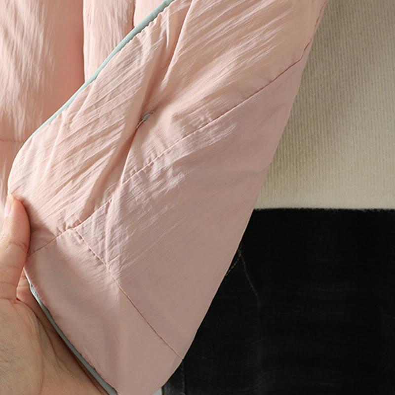 Buddha Stones , Pfirsichblütenstickerei, Froschknopfleiste, langärmelige Thermojacke für Damen mit Taschen - image 9