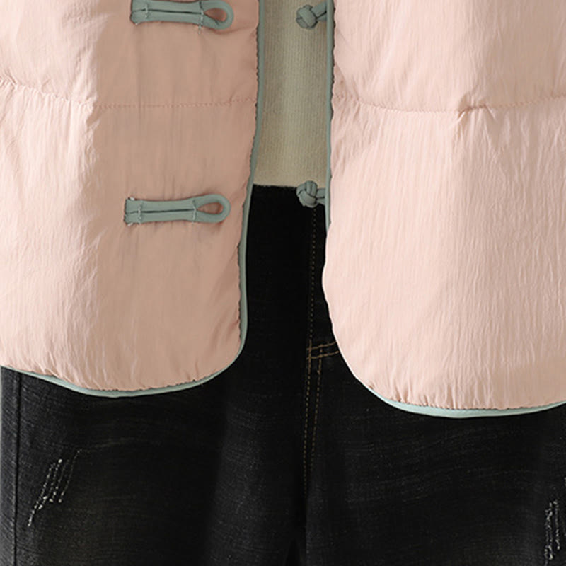 Buddha Stones , Pfirsichblütenstickerei, Froschknopfleiste, langärmelige Thermojacke für Damen mit Taschen - image 11