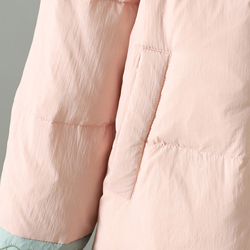 Buddha Stones , Pfirsichblütenstickerei, Froschknopfleiste, langärmelige Thermojacke für Damen mit Taschen - image 7