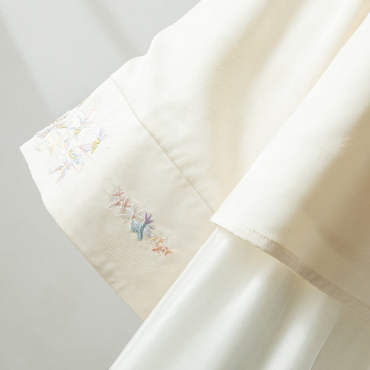 Damenjacke mit Buddha Stones , Herbstblumenstickerei, Froschknopf-Design und langen Ärmeln - image 5