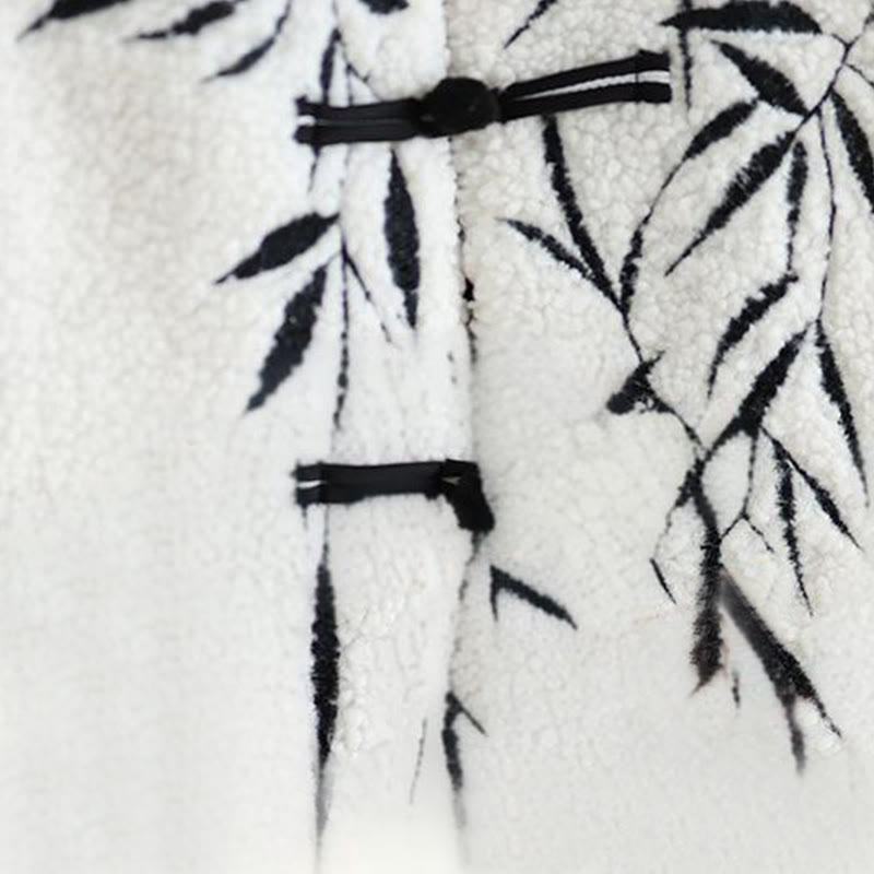 Buddha Stones, weiße Weidenblätter, Froschknopfleiste, langärmelige Thermojacke für Damen - image 11