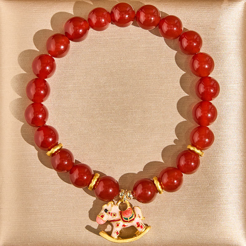 Buddha Stones Armband aus natürlichem Zinnober-Rot-Achat – Symbol für Ruhe und Selbstvertrauen, Jahr des Pferdes - image 10