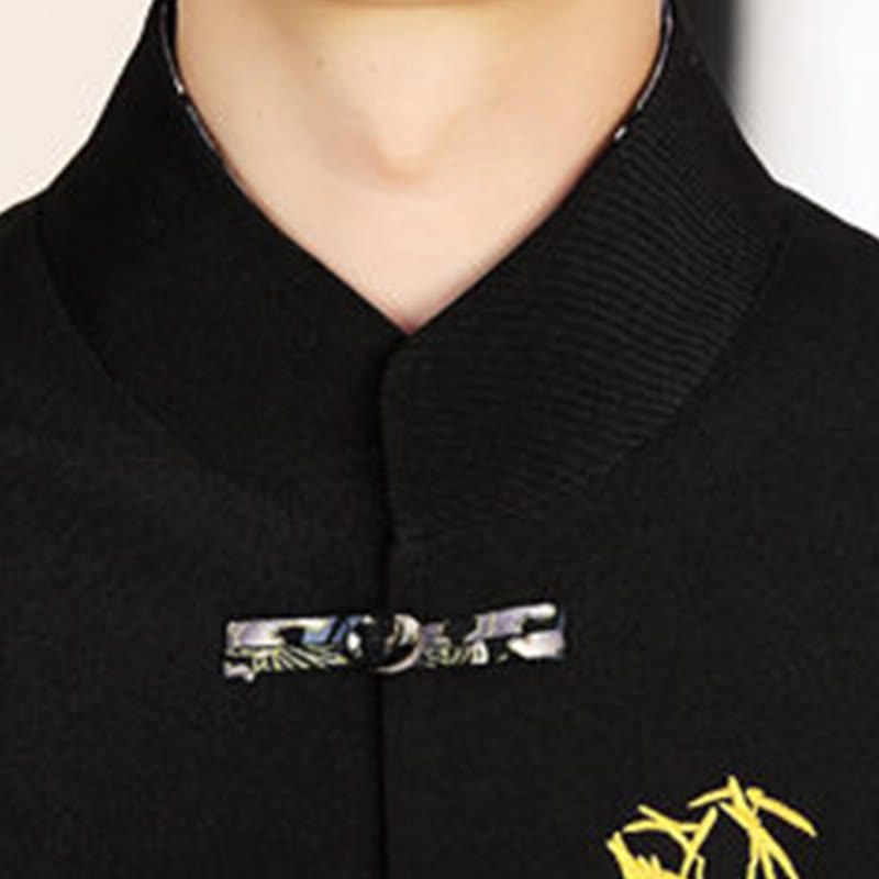 Buddha Stones 2-teiliges Tang-Anzug-Set mit Bambus-Knopfleiste, bestehend aus langärmligem Hemd und Hose. - image 4