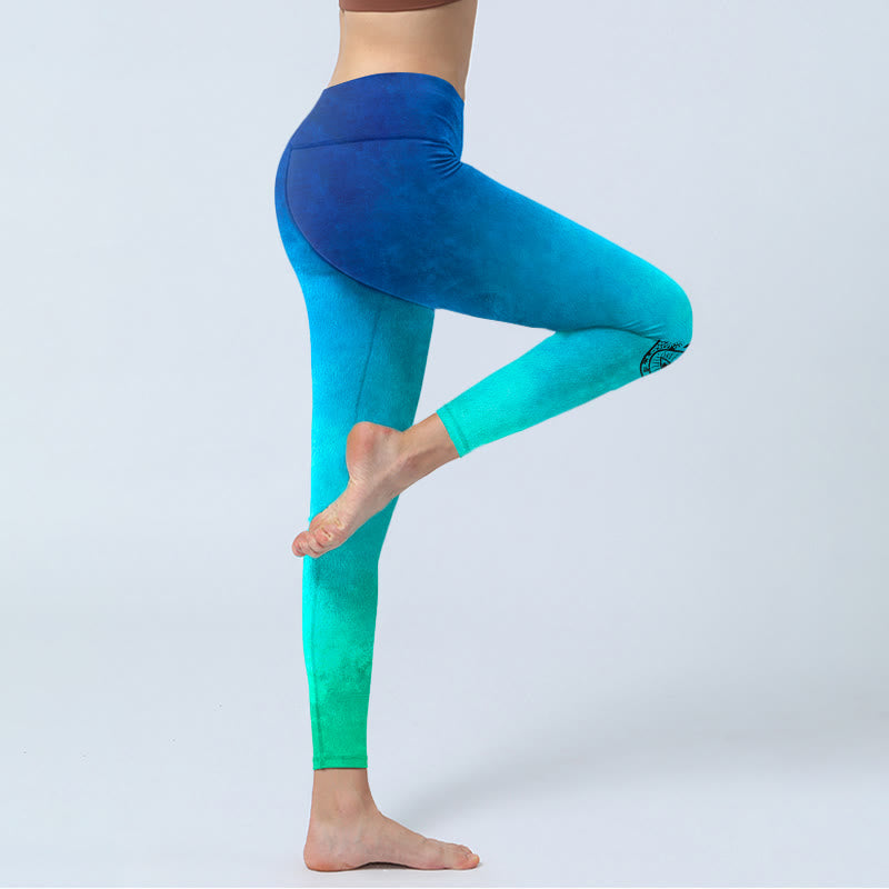 Leggings mit Buddha Stones -Hamsa-Hand-Muster, Damen-Yogahose - image 4