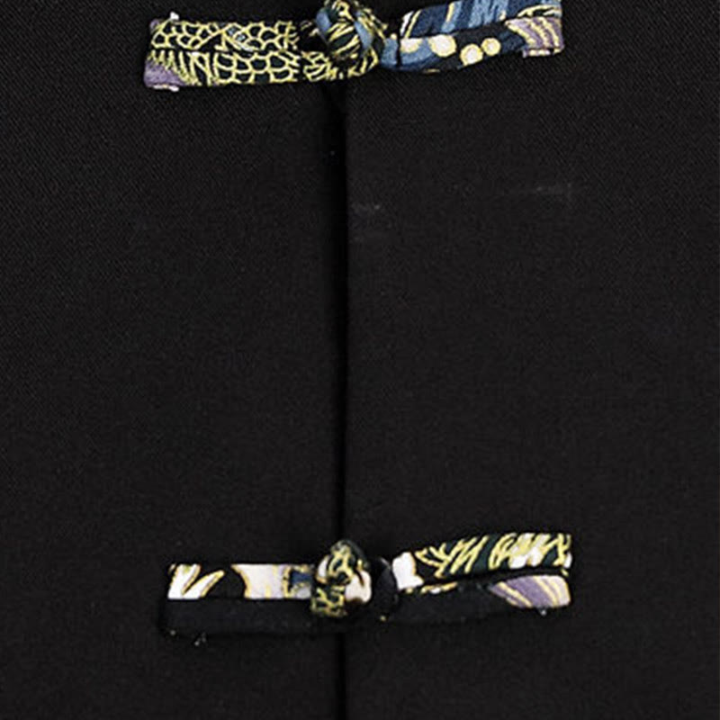 Buddha Stones 2-teiliges Tang-Anzug-Set mit Froschknopfleiste für Herren, bestehend aus Langarmhemd und Hose mit Wellenmuster - image 18