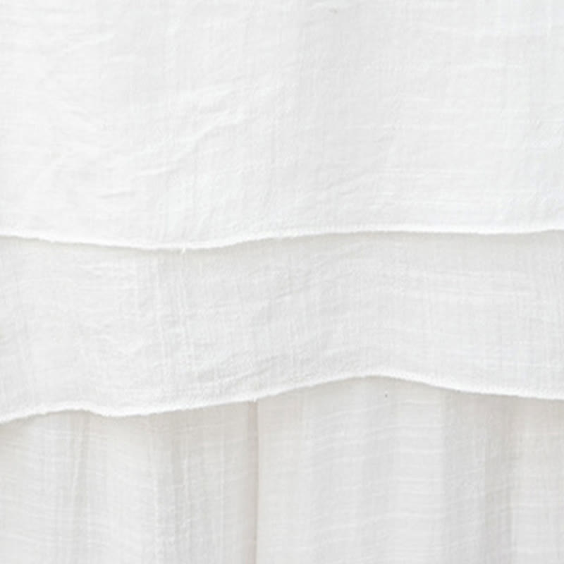 Buddha Stones ​​2-teiliges Set für Damen: Weißes Langarmshirt mit V-Ausschnitt und weite Hose – Meditationsset - image 13