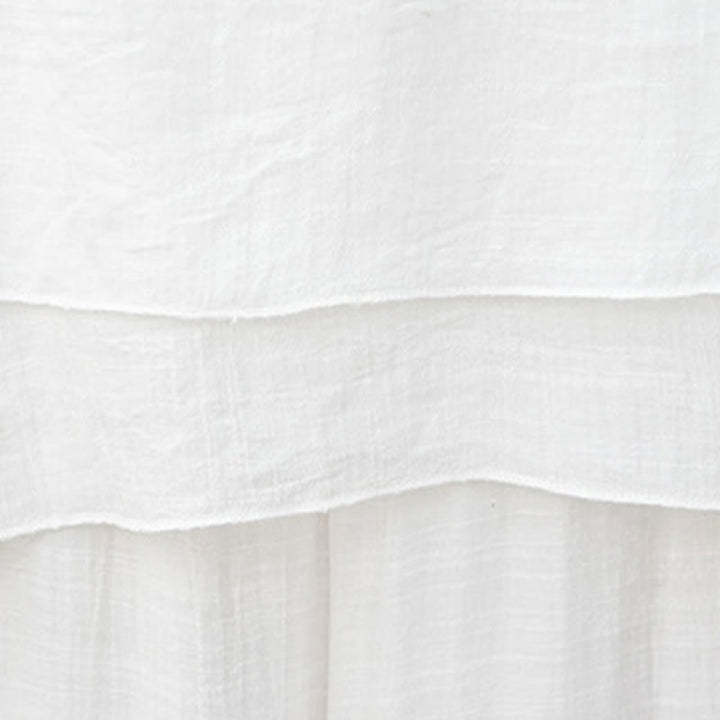 Buddha Stones ​​2-teiliges Set für Damen: Weißes Langarmshirt mit V-Ausschnitt und weite Hose – Meditationsset - image 13