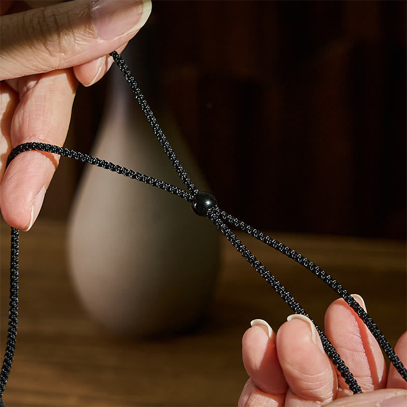 Buddha Stones ​​Tibetisches Yin Yang Bagua Design Neun-Augen Dzi Achat Segen Halskette Anhänger - image 4