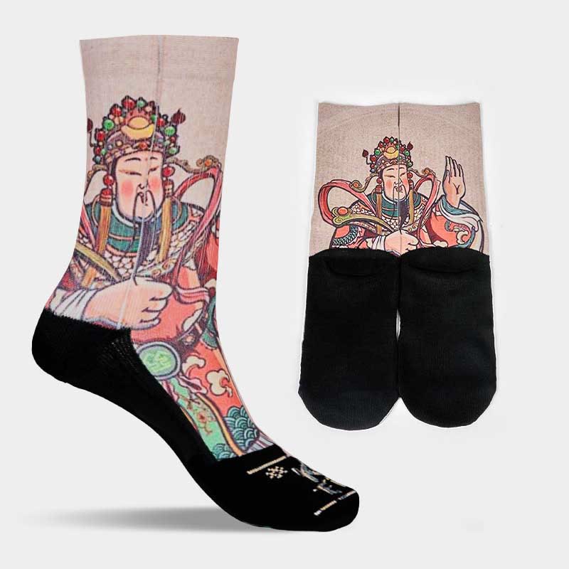 Buddha Stones Casual God Of Wealth Ruyi Handle Micro Crew Herren Damen Unisex Socken - image 14