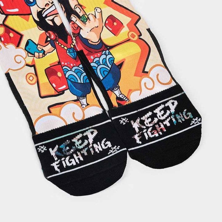 Buddha Stones Casual Gott des Reichtums Rote Umschläge Barren Micro Crew Männer Frauen Unisex Socken - image 8