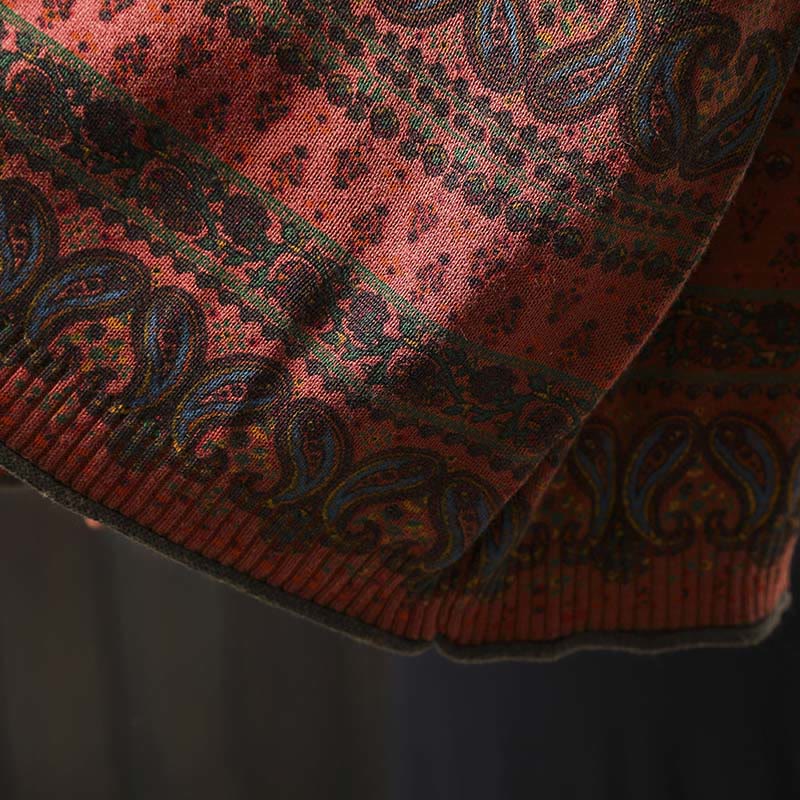 Buddha Stones ​​Herbstpflanzen-Blumenmuster Rundhalsausschnitt Langarm Damen Baumwollpullover mit Tasche - image 11