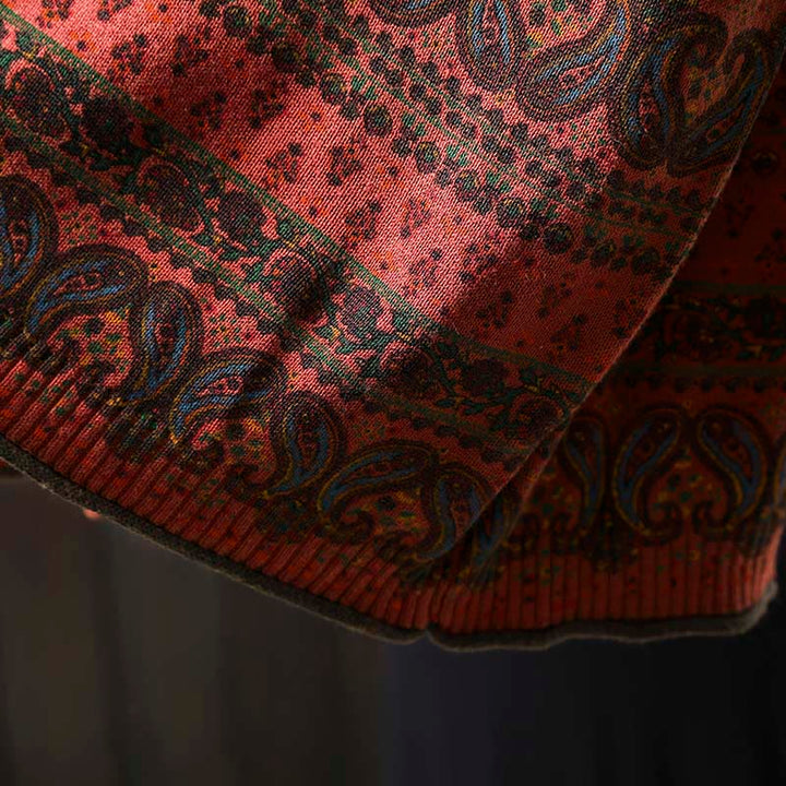 Buddha Stones ​​Herbstpflanzen-Blumenmuster Rundhalsausschnitt Langarm Damen Baumwollpullover mit Tasche - image 11