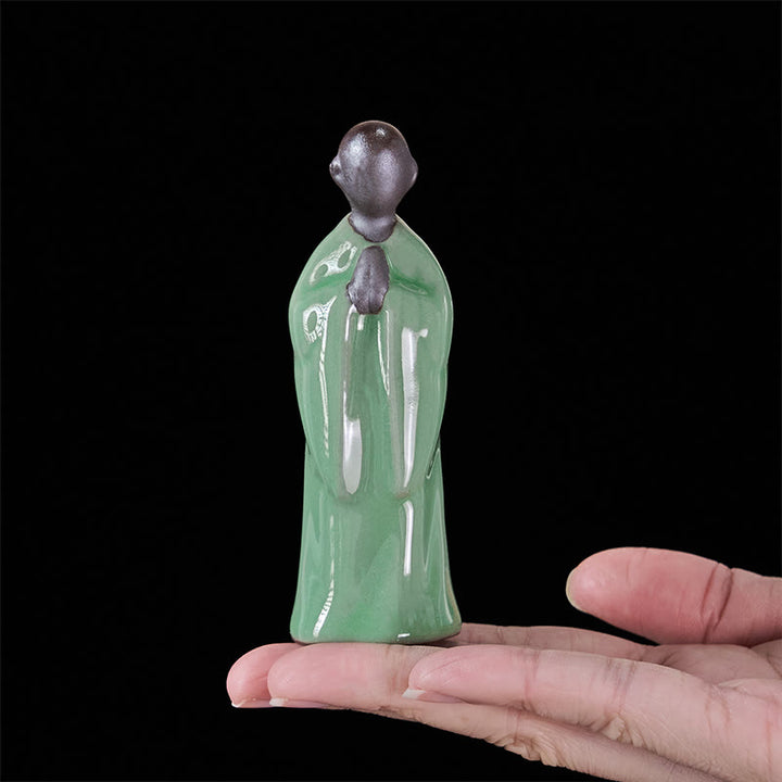 Buddha Stones Meditationsmönch-Keramikstatue – Ruhe und Gelassenheit als Heimdekoration - image 38