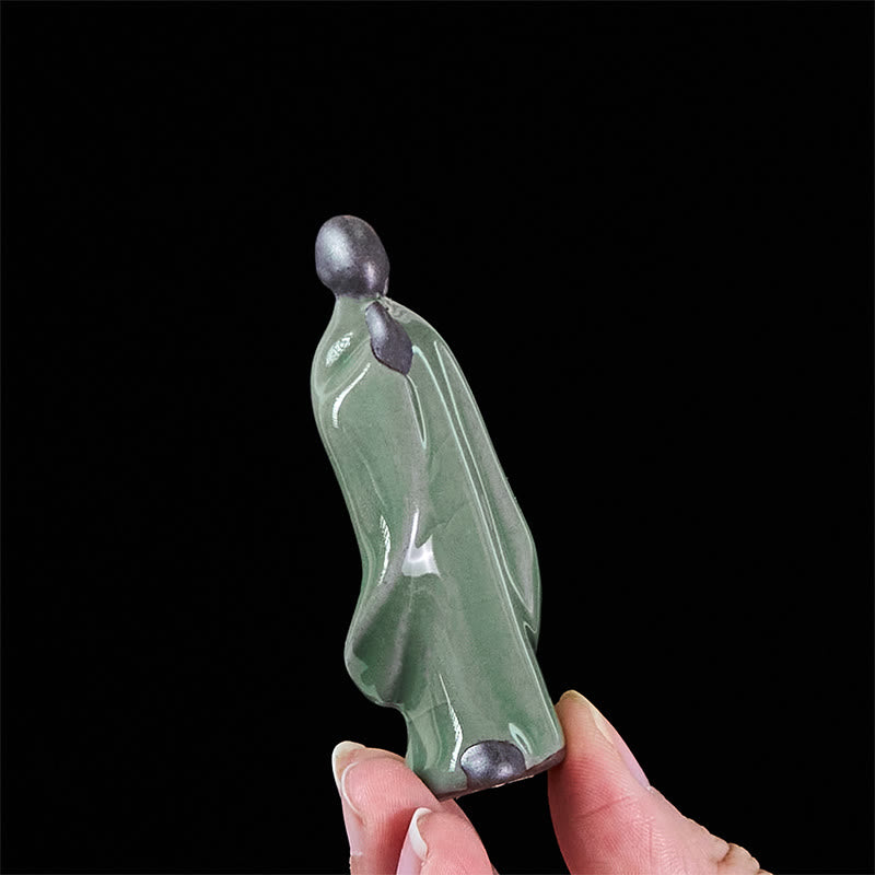 Buddha Stones Meditationsmönch-Keramikstatue – Ruhe und Gelassenheit als Heimdekoration - image 47