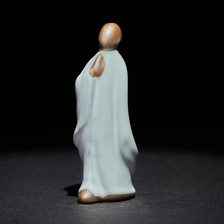 Buddha Stones Meditationsmönch-Keramikstatue – Ruhe und Gelassenheit als Heimdekoration - image 19