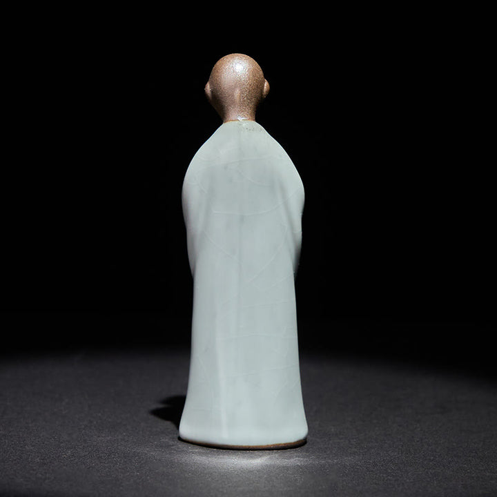 Buddha Stones Meditationsmönch-Keramikstatue – Ruhe und Gelassenheit als Heimdekoration - image 10