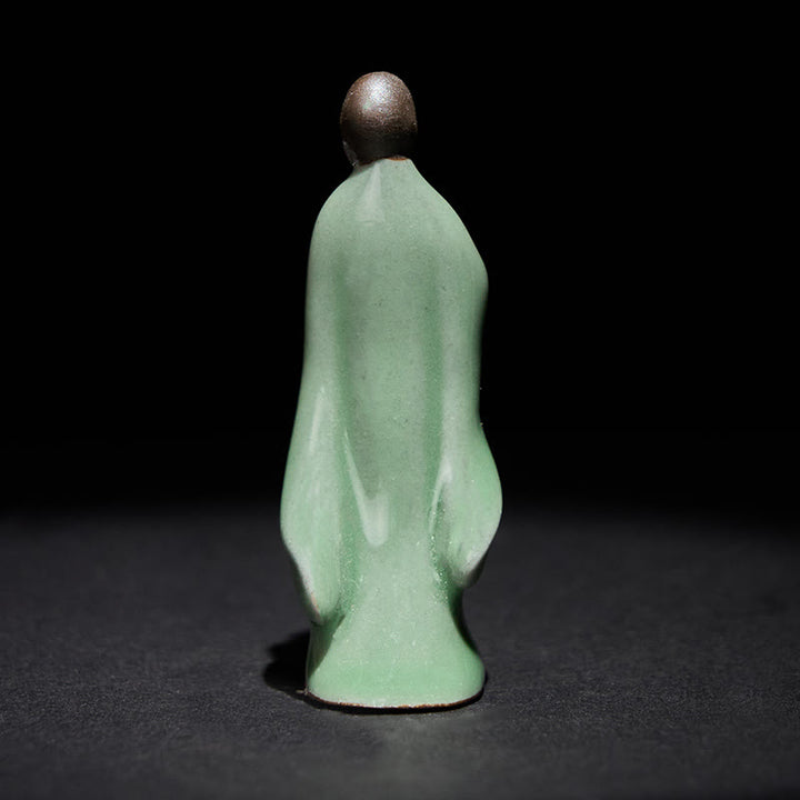 Buddha Stones Meditationsmönch-Keramikstatue – Ruhe und Gelassenheit als Heimdekoration - image 43