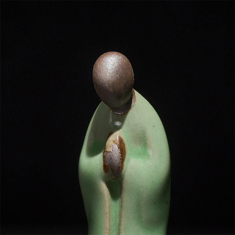 Buddha Stones Meditationsmönch-Keramikstatue – Ruhe und Gelassenheit als Heimdekoration - image 32