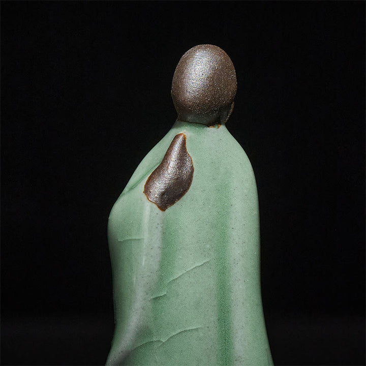 Buddha Stones Meditationsmönch-Keramikstatue – Ruhe und Gelassenheit als Heimdekoration - image 48