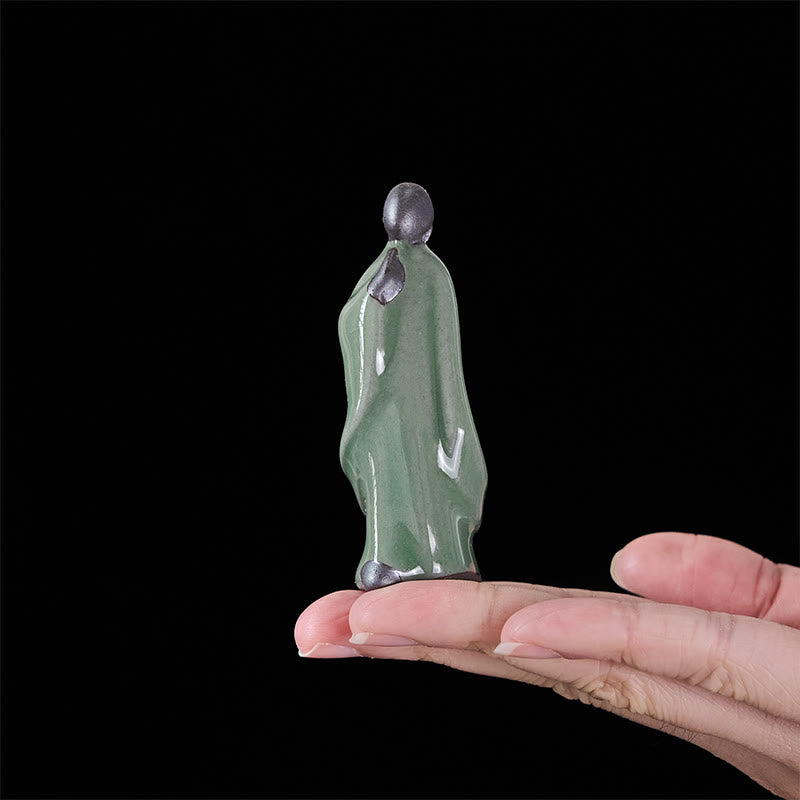 Buddha Stones Meditationsmönch-Keramikstatue – Ruhe und Gelassenheit als Heimdekoration - image 46