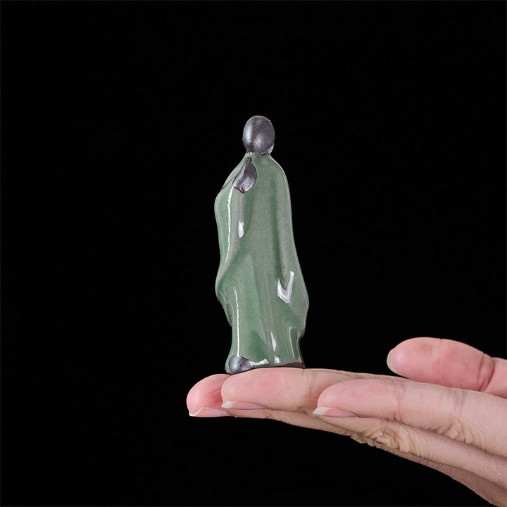 Buddha Stones Meditationsmönch-Keramikstatue – Ruhe und Gelassenheit als Heimdekoration - image 46