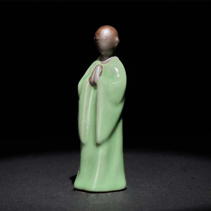 Buddha Stones Meditationsmönch-Keramikstatue – Ruhe und Gelassenheit als Heimdekoration - image 34