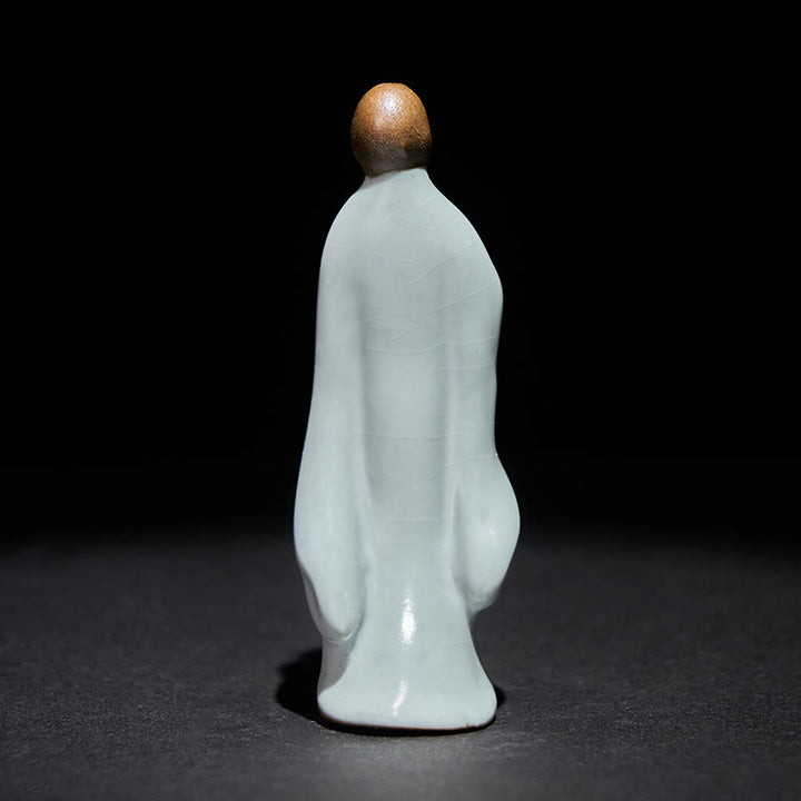 Buddha Stones Meditationsmönch-Keramikstatue – Ruhe und Gelassenheit als Heimdekoration - image 18