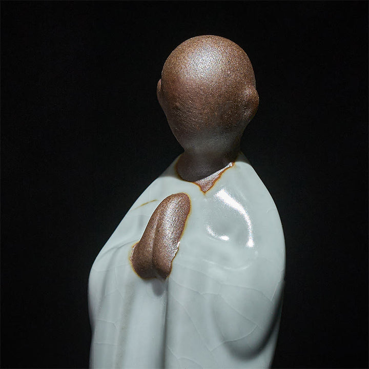 Buddha Stones Meditationsmönch-Keramikstatue – Ruhe und Gelassenheit als Heimdekoration - image 16