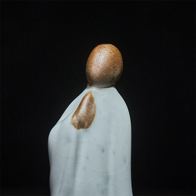 Buddha Stones Meditationsmönch-Keramikstatue – Ruhe und Gelassenheit als Heimdekoration - image 24