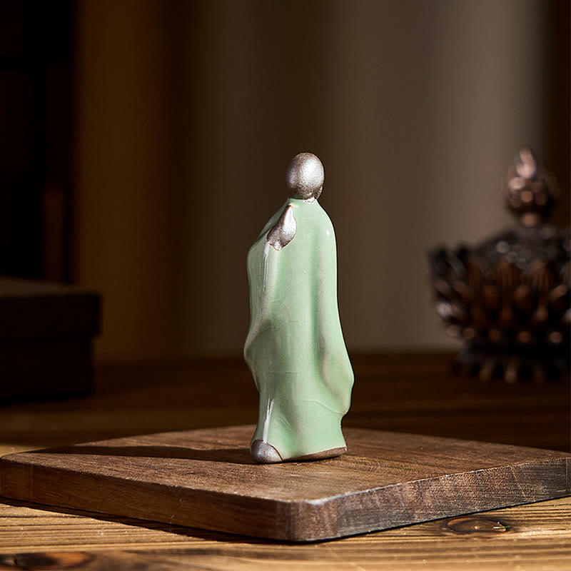 Buddha Stones Meditationsmönch-Keramikstatue – Ruhe und Gelassenheit als Heimdekoration - image 45