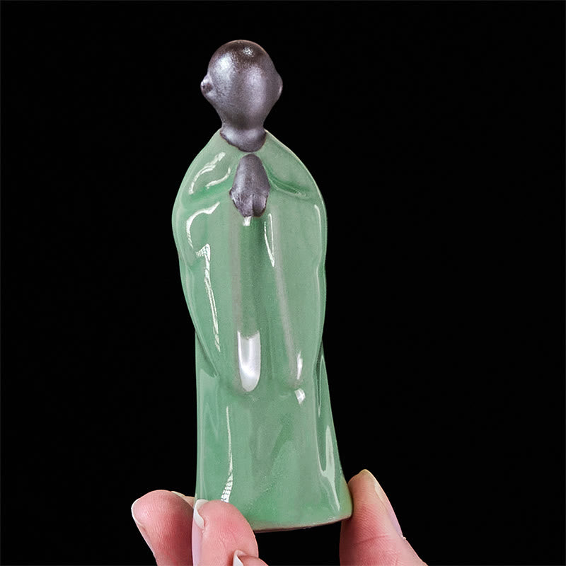 Buddha Stones Meditationsmönch-Keramikstatue – Ruhe und Gelassenheit als Heimdekoration - image 39