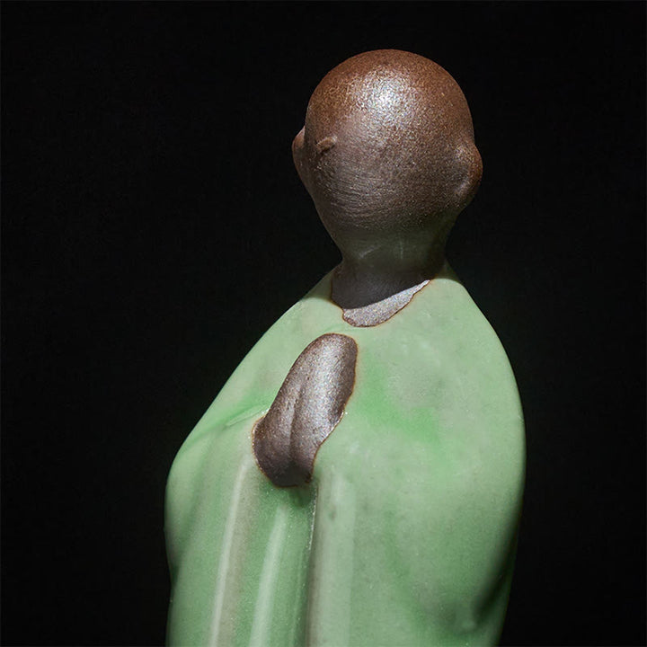 Buddha Stones Meditationsmönch-Keramikstatue – Ruhe und Gelassenheit als Heimdekoration - image 40