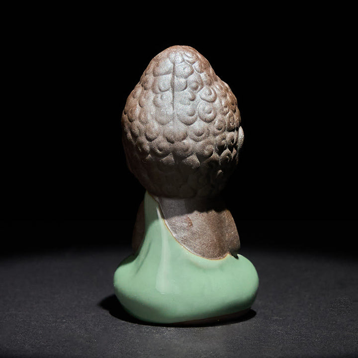 Buddha Stones -Gebets-Meditations-Ruhender-Mönch-Keramikstatue – Ruhe und Heimdekoration - image 21