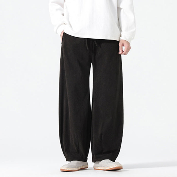 Buddha Stones Frühlings-Haremshose aus Cord-Baumwolle mit Taschen und Kordelzug in reinen Farben - image 10