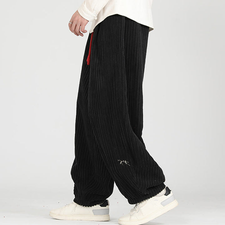 Buddha Stones, farblich kontrastierendes Design, Kordelzug, Baumwoll-Haremshose für Herren mit Taschen - image 5