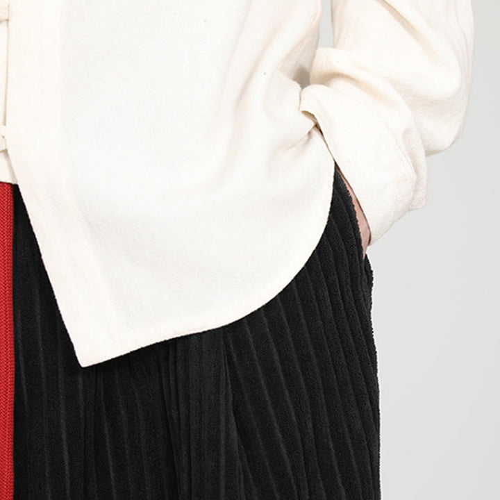 Buddha Stones, farblich kontrastierendes Design, Kordelzug, Baumwoll-Haremshose für Herren mit Taschen - image 6