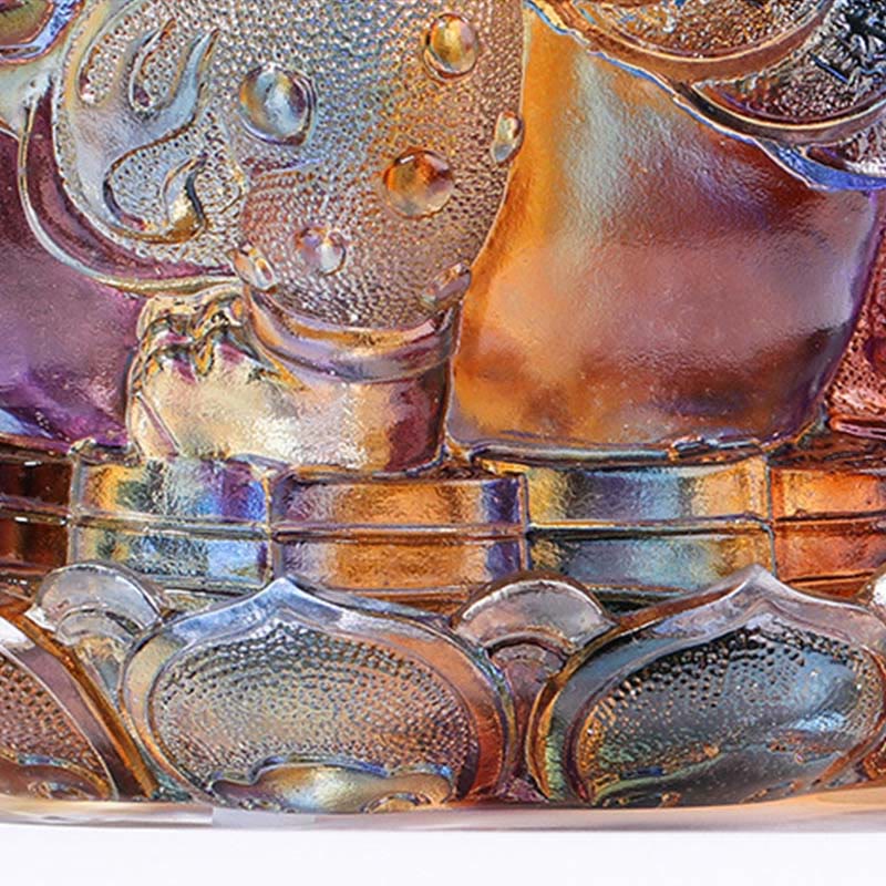 Buddha Stones, Feng-Shui-Froschmünzen, handgefertigtes Liuli-Kristallkunstwerk, Wohlstandsdekoration für Zuhause oder Büro - image 12