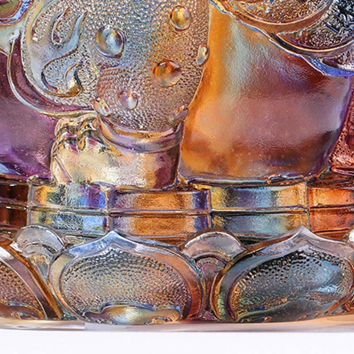 Buddha Stones, Feng-Shui-Froschmünzen, handgefertigtes Liuli-Kristallkunstwerk, Wohlstandsdekoration für Zuhause oder Büro - image 12